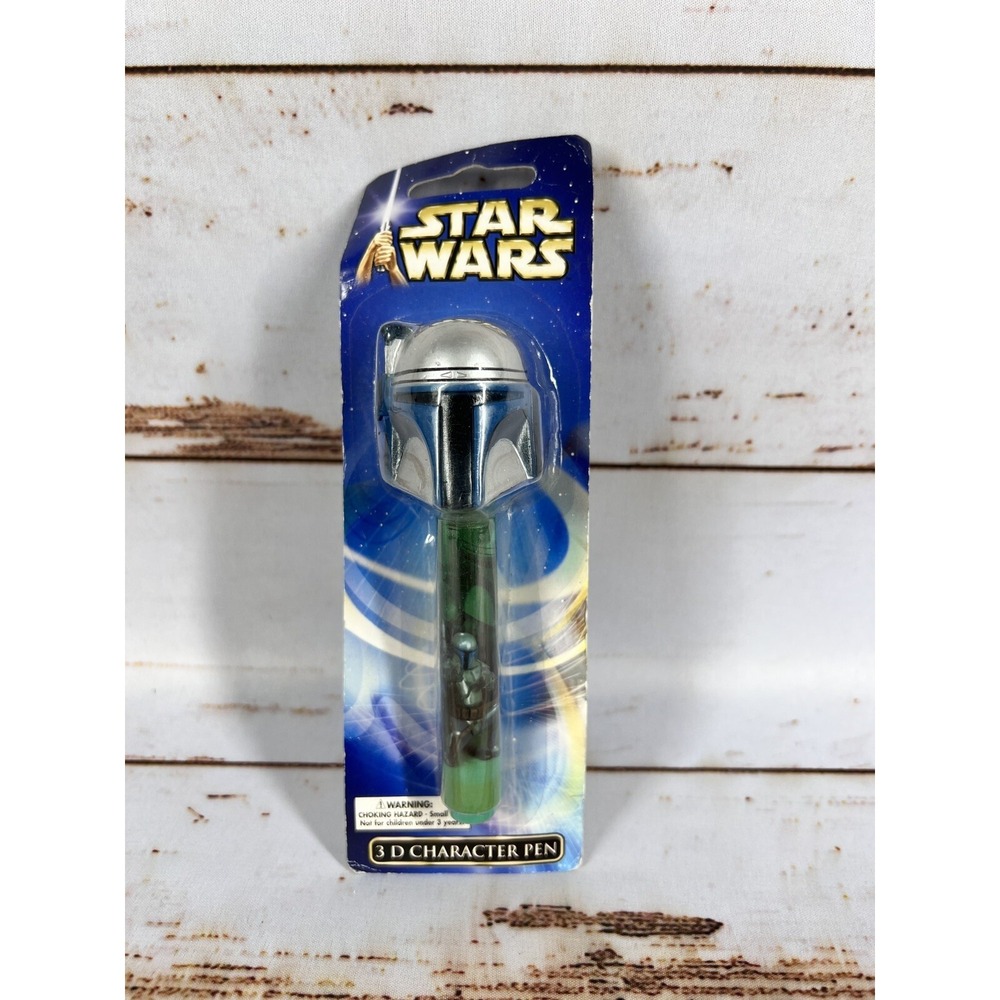 Lot 8 2002 Star Wars 3D Character Pen Boba Fett Novelty Collectible New Item